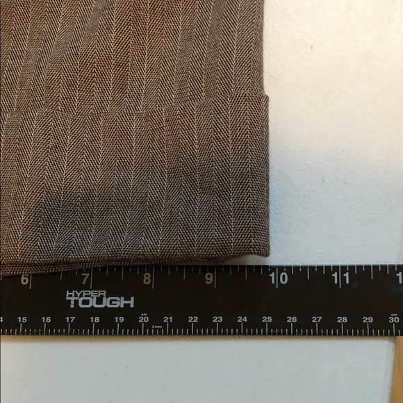 Fashion Bug size 12 brown 2 piece pant suit wide leg cropped trousers & jacket - Picture 9 of 16